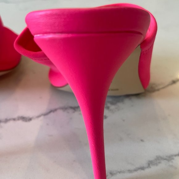 Anne Michelle Pink Stretch Point Toe Heel Sandals Sz 10 - Picture 14 of 15